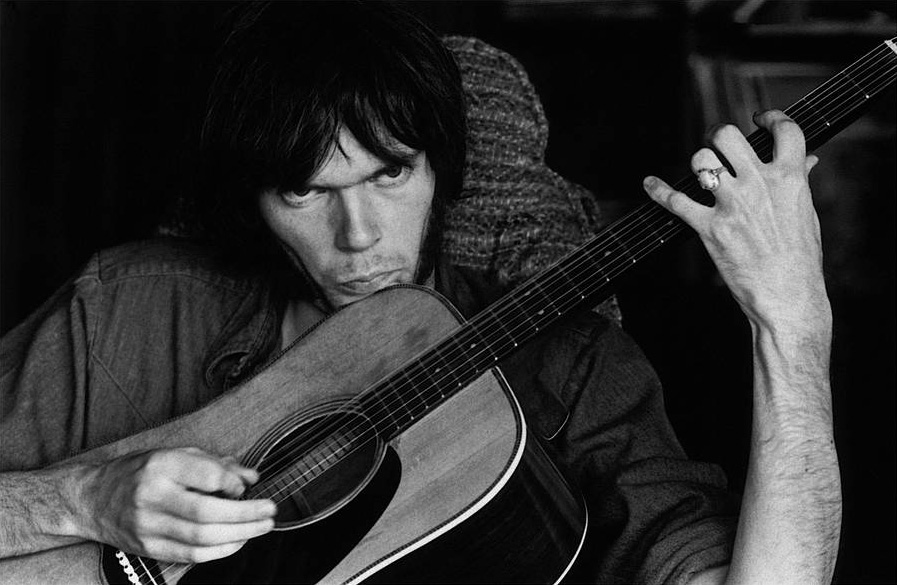 Photo Credit: Graham Nash. Neil Young at Stephen Stills’ House, in Studio City CA, 1970